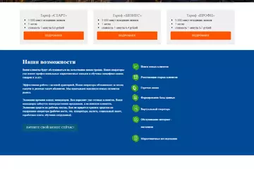 Сайт компании по услугам колл-центра