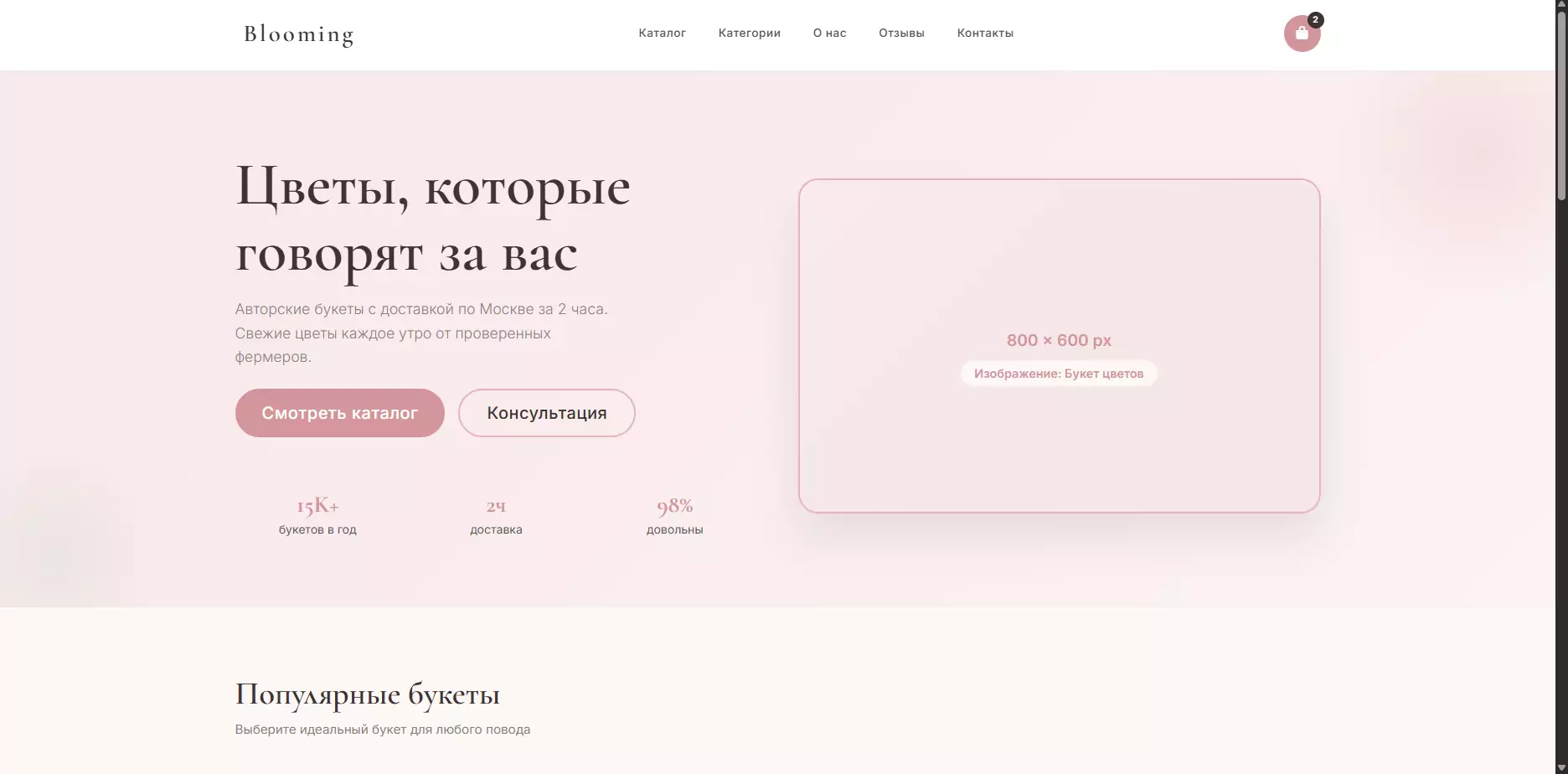 Шаблон «Blooming» — шаблон сайта